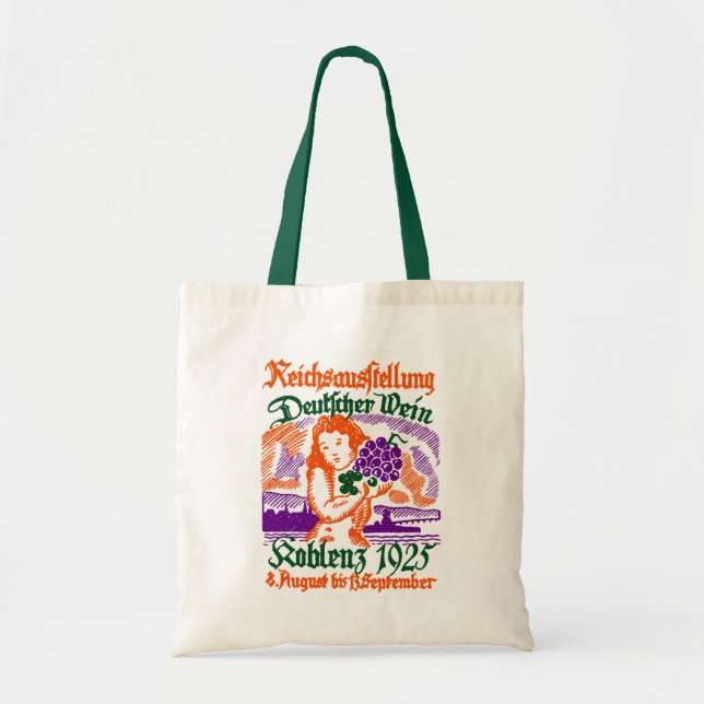Bolsa Tote Festival de vinho alemão de 1925 (Frente)