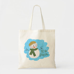 Bolsa Tote Festive Holiday Snowman