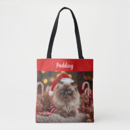 Bolsa Tote Festive Ragdoll Cat Christmas Personalized