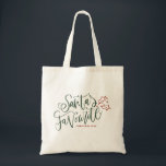 Bolsa Tote Festive Santa's Favourite Christmas Lettering<br><div class="desc">Who's Santa's favourite? This customizable Christmas tote bag features modern calligraphy with hollies. Personalize by adding your own texts. This holiday tote bag will be perfect as a Christmas gift.</div>