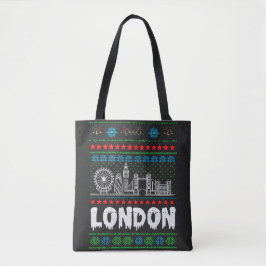 Bolsa Tote Festivo London Reino Unido Fúria Natal