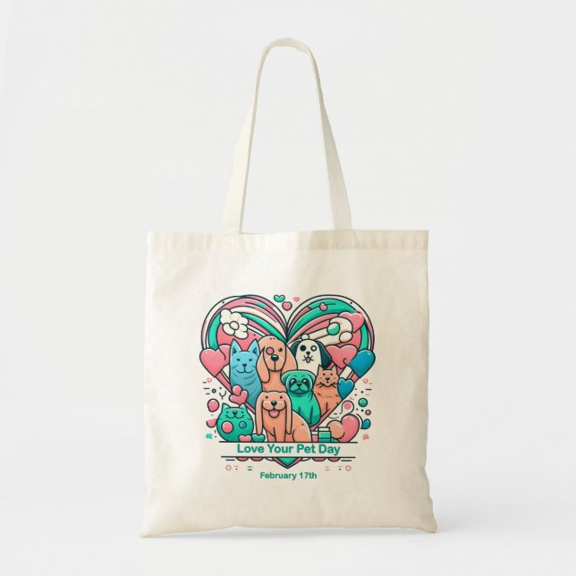 Bolsa Tote Fev 17 Adorei seu dia de estimação (Frente)