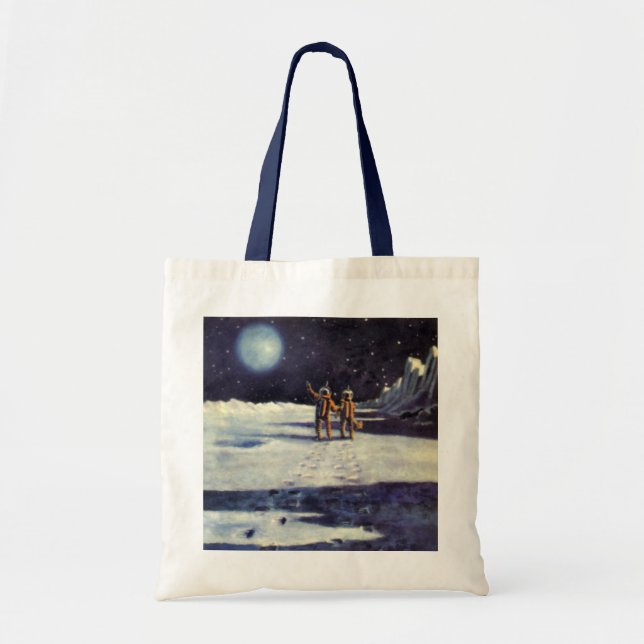Bolsa Tote Ficção científica vintage astronauta alienígenas n (Frente)