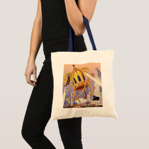 Bolsa Tote Ficção Científica Vintage Invasão de Guerra Aliení