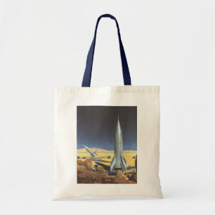 Bolsa Tote Ficção científica vintage Planeta do deserto com f