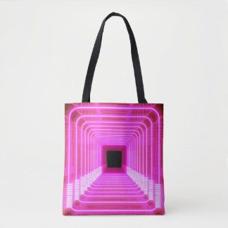 Bolsa Tote Ficha 3D da Retro Sci-Fi: Ilustração de Arte Pop