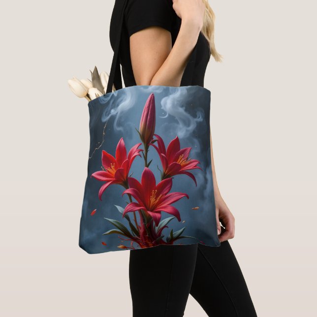 Bolsa Tote Fiery Lily Fantasy (Close Up)