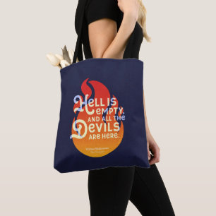 Bolsa Tote Fiery William Shakespeare O Inferno está Vazio