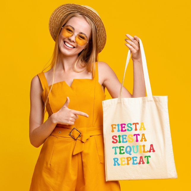 Bolsa Tote Fiesta Siesta Tequila Repeat (Criador carregado)