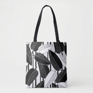 Bolsa Tote Fígado preto moderno deixa impressão abstrato