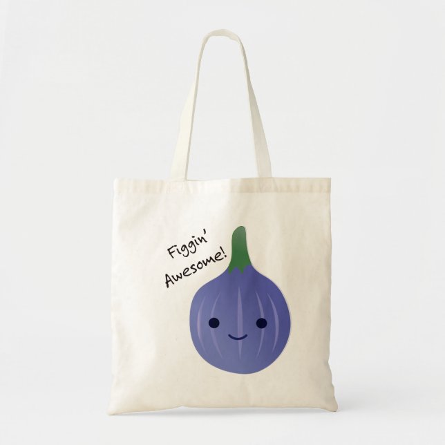 Bolsa Tote figgin Fig Pun Incrível (Frente)