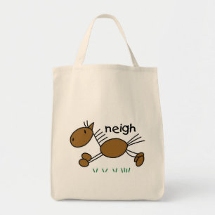 Bolsa Tote Figura camiseta e presentes da vara do cavalo
