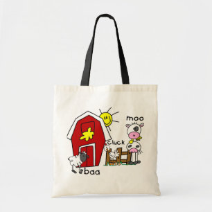 Bolsa Tote Figura camiseta e presentes da vara dos animais de