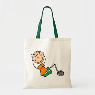 Bolsa Tote Figura da vara que exercita t-shirt e presentes