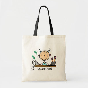 Bolsa Tote Figura do adesivo de contabilidade