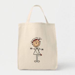 Bolsa Tote Figura fêmea branca presentes da vara da enfermei