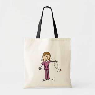 Bolsa Tote Figura fêmea enfermeira da vara do cabelo de Brow