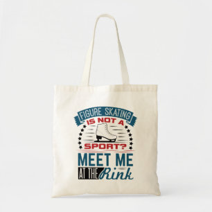 Bolsa Tote Figura patinando não é um esporte me encontra na p
