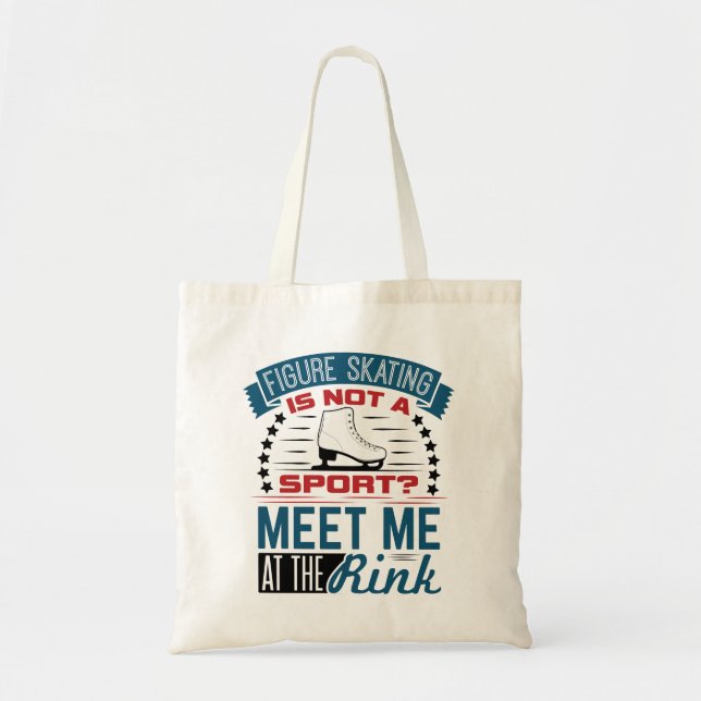 Bolsa Tote Figura patinando não é um esporte me encontra na p (Frente)