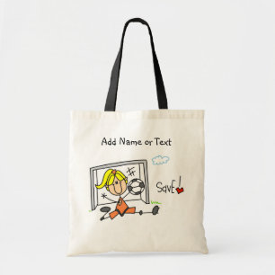 Bolsa Tote Figura saco fêmea da vara do Goalie do futebol