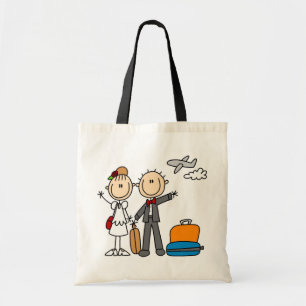 Bolsa Tote Figura t-shirt e presentes da vara da lua de mel