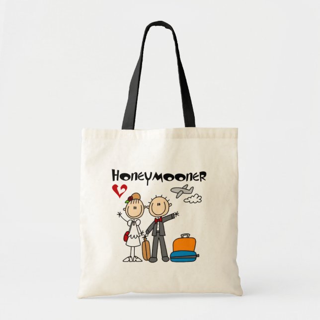 Bolsa Tote Figura t-shirt e presentes da vara do Honeymooner (Frente)