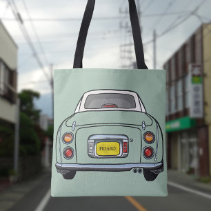 Bolsa Tote Figuras Banda de Carro Verde-Esmeralda