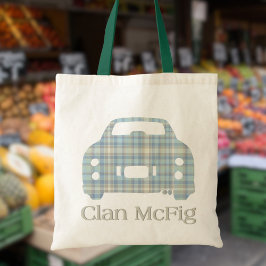 Bolsa Tote Figuras Clan McFig Tartan Car Figaro Tote Bag