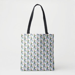 Bolsa Tote Figuras de Desenho Animado Engraçadas Correndo