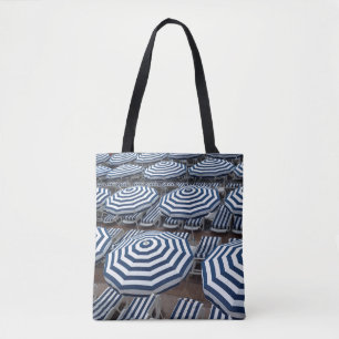Bolsa Tote Fileiras de guarda-chuvas de praia listrados com