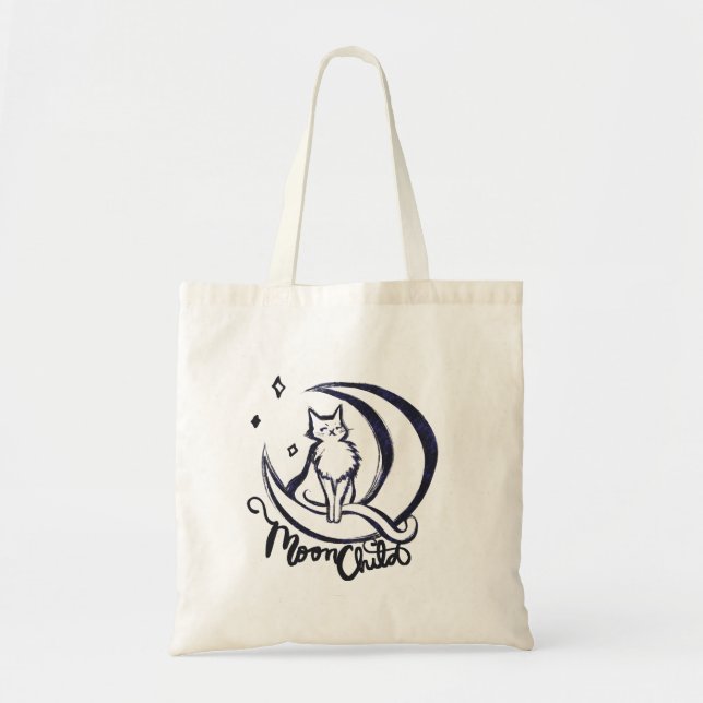 Bolsa Tote Filho da Lua Luna Cat Moon (Frente)