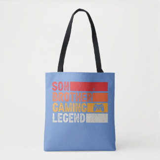 Bolsa Tote Filho Irmão Gaming Legend Gamer Tee Gift Para Rapa