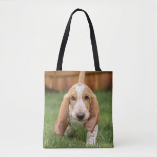 Bolsa Tote Filhote de Basset Hound Caminhando