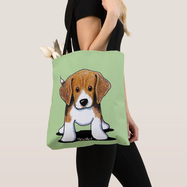 Bolsa Tote Filhote de Beagle KiniArt (Close Up)