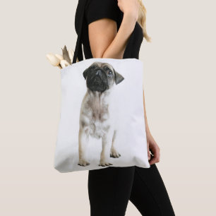Bolsa Tote Filhote de cachorro bonito do Pug