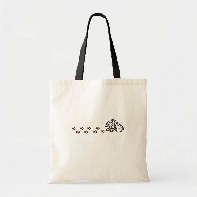 Bolsa Tote Filhote de cachorro Dalmatian sonolento (Frente)