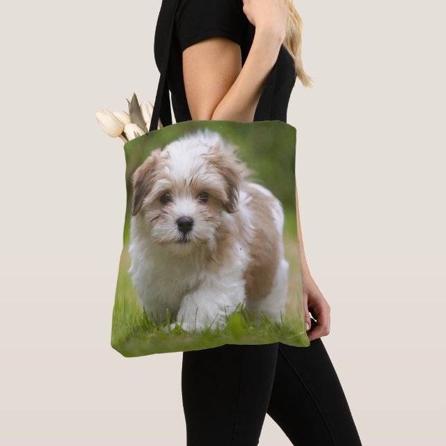Bolsa Tote Filhote de cachorro de Havanese (Close Up)