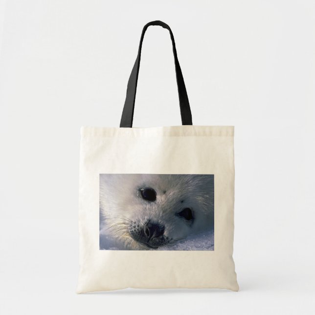 Bolsa Tote Filhote de cachorro de selo da harpa (Frente)