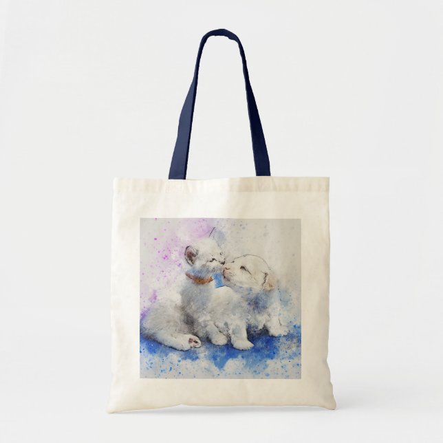 Bolsa Tote Filhote de cachorro e gatinho (Frente)