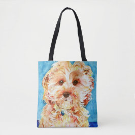 Bolsa Tote Filhote de cachorro "Ollie" de Cavapoo.