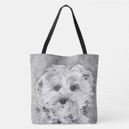 Bolsa Tote Filhote de cachorro "Ollie" de Cavapoo.