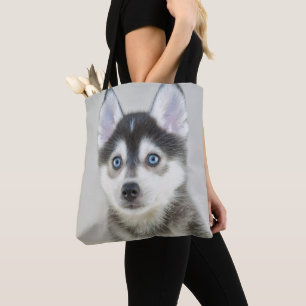 Bolsa Tote Filhote de cachorro pequeno bonito de Pomsky