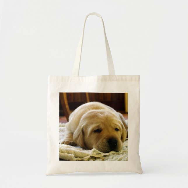 Bolsa Tote filhote de laboratório amarelo 2 (Frente)