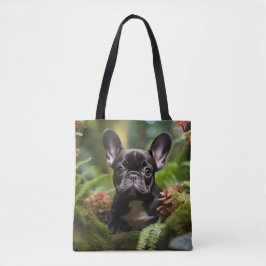 Bolsa Tote 🐶💛Filhote Sweet Frenchie na selva