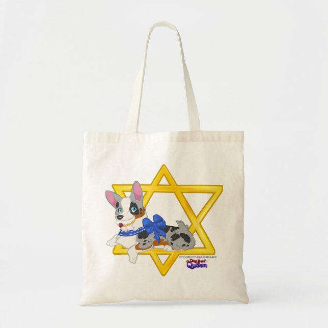 Bolsa Tote Filhotes de cachorro de Hanukkah (Frente)