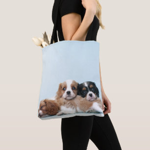 Bolsa Tote Filhotes de cachorro descuidados do Spaniel de rei