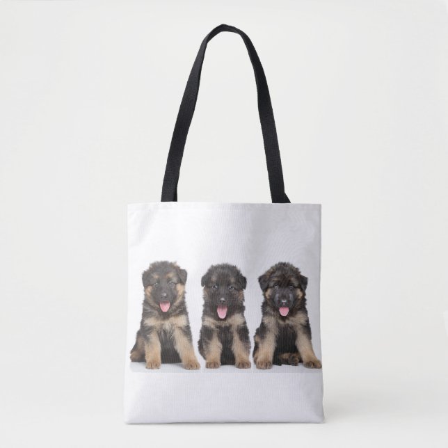 Bolsa Tote Filhotes de Pastor Alemão (Frente)