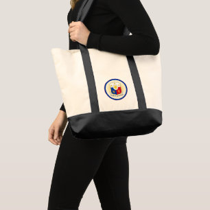 Bolsa Tote Filipinas Casaco de Forma do Círculo de Armas