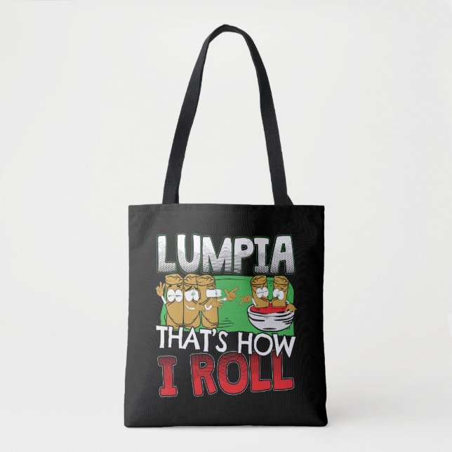 Bolsa Tote Filipino Lumpia Comida Cartoon (Frente)