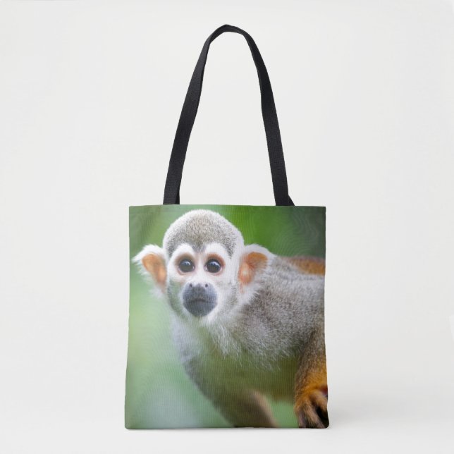 Bolsa Tote Fim-acima de um macaco de esquilo comum (Frente)